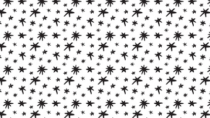 Seamless pattern of pastel brush star texture with soft strokes
