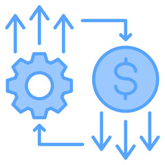 Efficiency Blue Icon