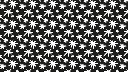 Seamless pattern of pastel brush star texture with soft strokes