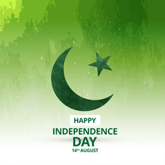 Pakistan independence day design with pattern and background