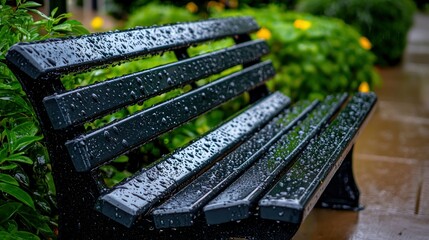 Wet bench sits amidst green plants