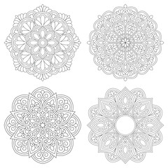 Mandala Flower Bundle, Coloring book pages, vector file