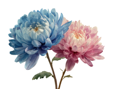 Exquisite floral arrangement still life minimalist. Isolated on transparent background, png.