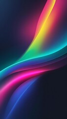 Abstract colorful wave design with flowing, bright lines and a smooth, futuristic feel