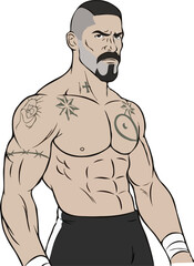 Fototapeta premium muscular man posing