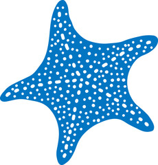 Hand drawn vector illustration of starfish. Isolated sea theme printing for souvenir decoration. Single illustration of marine life. Monochrome drawing of starfish. Ocean aesthetic for interior design