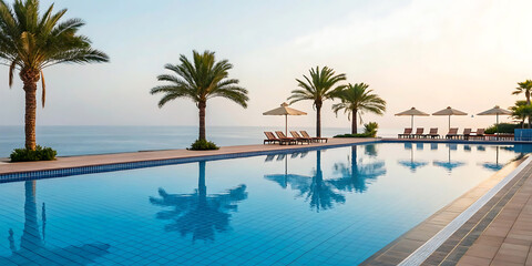 swimming pool at night