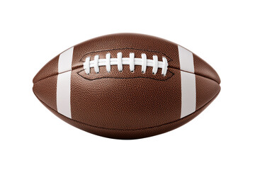 Brown leather football isolated on a transparent or white background

