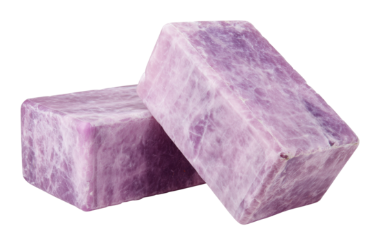 Purple yoga blocks isolated on a transparent or white background

