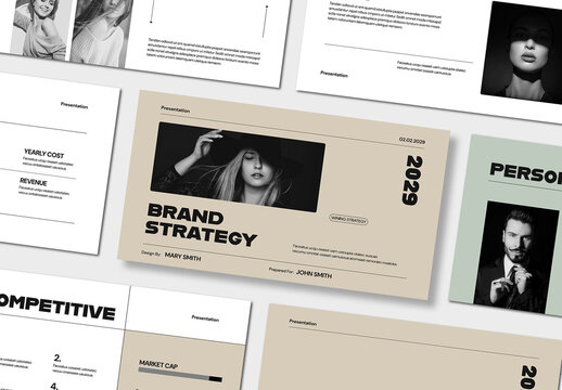 Brand Strategy Presentation Template Layout Design
