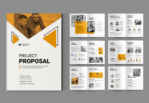 Project Proposal Business Brochure with Clean Layout