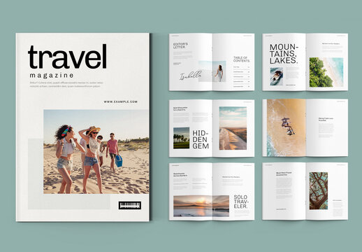 Travel Magazine Template Layout for Adventurous Explorers