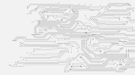 Printed circuit board of digital circuit. Vector illustration. Sketch for creativity.