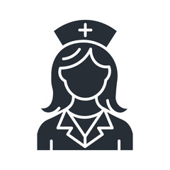 Nurse flat icon. Medical assistant health care. Vector illustration
