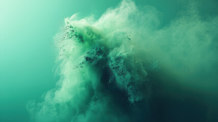 Green Smoke Explosion Abstract Background green smoke explosion abstract background dust powder art