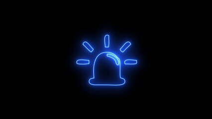  Neon Ambulance siren, Emergency siren icon. flat style emergency and ambulance symbols, Ambulance siren, firefighter, police, light up icon