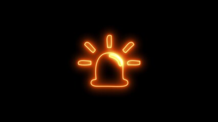  Neon Ambulance siren, Emergency siren icon. flat style emergency and ambulance symbols, Ambulance siren, firefighter, police, light up icon