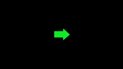  Arrow pointing icon animation. Right arrow icon