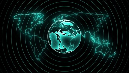 Global network connection and data connections concept. Communication technology global world network. Digital Data network technology With social network icons