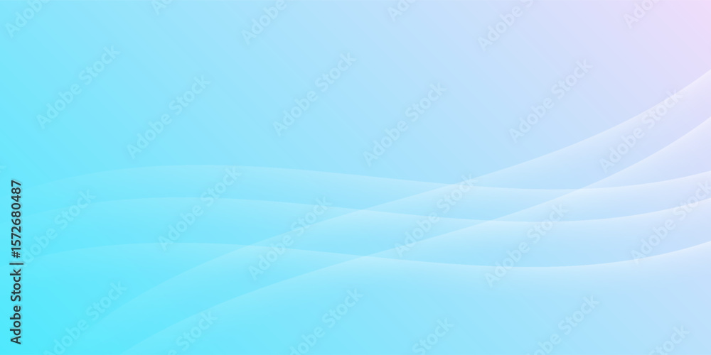 Poster abstract light blue wave background with soft gradient curves and flowing lines. smooth and modern d
