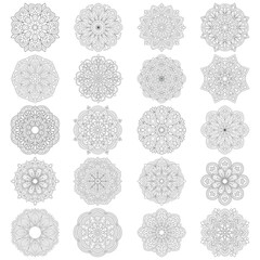 20 Mandala Design Bundle Intricate Line Art for Print & Digital Use