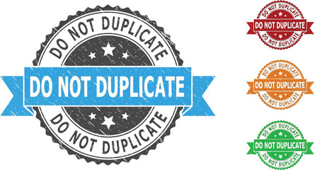 Fototapeta premium Do not duplicate seal stamp vector graphic template design element set