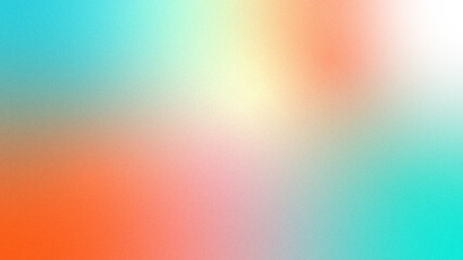 Tropical cyan orange pink abstract background. Vibrant color gradient blend. Smooth transition. Bright summer light glow. Soft focus blur. © Background & Texture