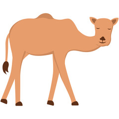 Cute Islamic Sacrificial Animal. Eid alAdha festive cow in yellow and orange, representing sacrifice. Perfect for cultural, religious, Eid alAdhathemed designs and projects