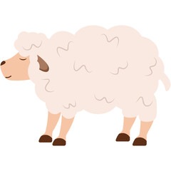 Cute Islamic Sacrificial Animal. Eid alAdha festive cow in yellow and orange, representing sacrifice. Perfect for cultural, religious, Eid alAdhathemed designs and projects