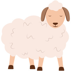 Cute Islamic Sacrificial Animal. Eid alAdha festive cow in yellow and orange, representing sacrifice. Perfect for cultural, religious, Eid alAdhathemed designs and projects