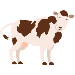 Cute Islamic Sacrificial Animal. Eid alAdha festive cow in yellow and orange, representing sacrifice. Perfect for cultural, religious, Eid alAdhathemed designs and projects