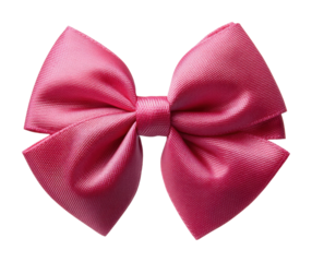 Beautiful pink bow decoration showcase design. Isolated on transparent background, png.