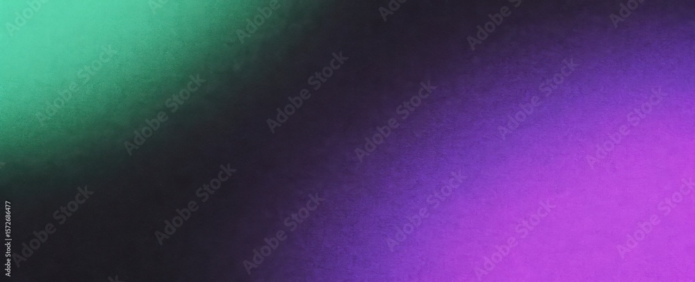 Poster abstract background featuring a gradient of green black and purple colors creating a smooth transiti