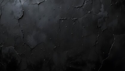 Abstract Black Background with Rough Distressed Texture and Aged Grunge Surface Effects