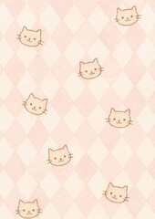 Cute pastel cat pattern