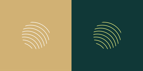 Simple globe logo design with modern concept premium vector