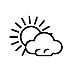 Sun with cloud illustration representing concept of Ecology  