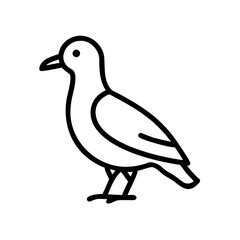 Obraz premium Bird illustration in simple line art style representing ecology 
