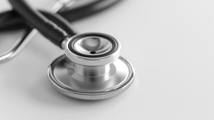 Stethoscope Emblem: A Monochrome View of Health and Professional Diagnostic Tools