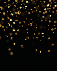 Golden confetti falls in celebration
