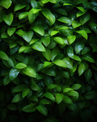 Lush green leaves create a vibrant wall of foliage