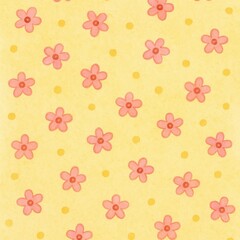 Cheerful floral yellow background
