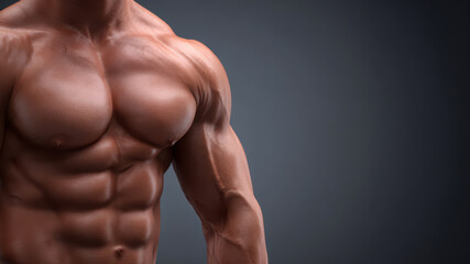 Strong, fit upper body on display