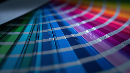 Color swatches arranged in a vibrant spectrum