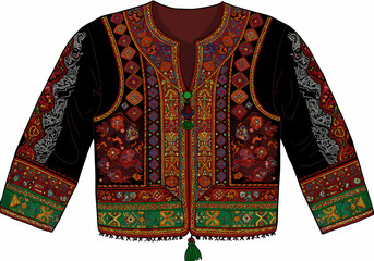 Intricate Embroidered Uzbek Vest