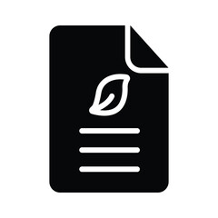 A handy glyph style icon showing eco report