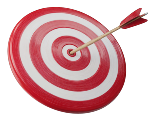 Red target with arrow in center