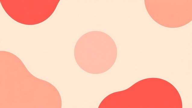 Abstract modern background, coral red and pastel peach, bold shapes with negative space in center, perfect for certificate template or business presentation