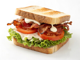 blt sandwich white background