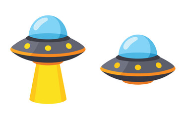UFOs in Flight A Futuristic Illustration